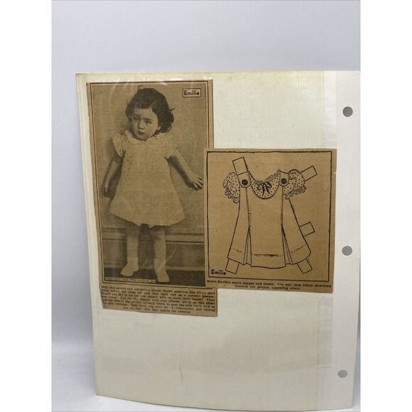VTG Dionne Quintuplets Five Real Baby Paper Dolls Newspaper Collectible Ephemera - Picture 2 of 9